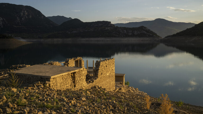 sunken village exposed