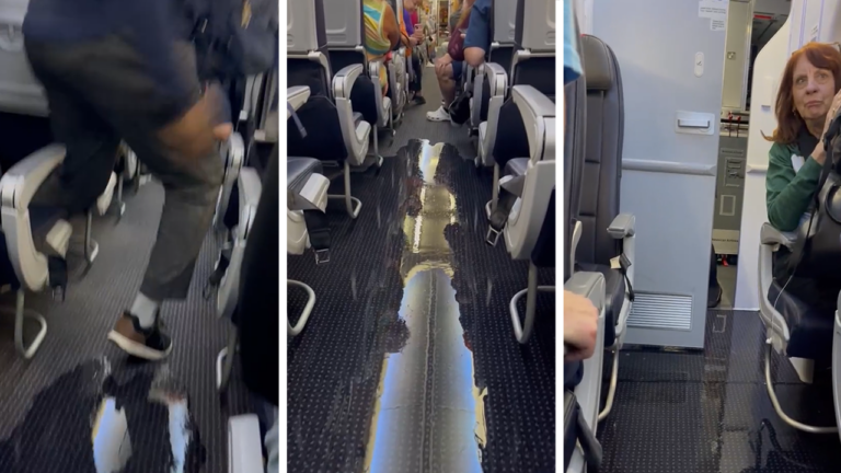 american airlines flight flood