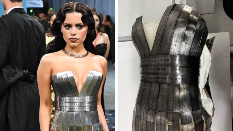 jenna ortega rulers dress balmain met gala 2025